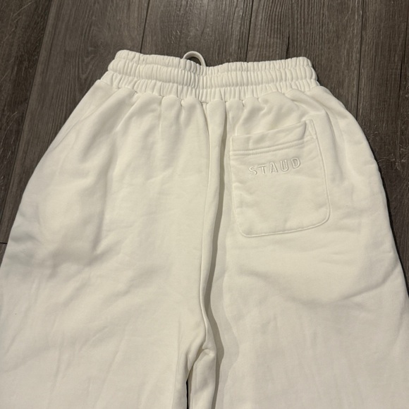 Staud 100% Cotton Wide-Leg Pants in Cream | size xs - Picture 7 of 16